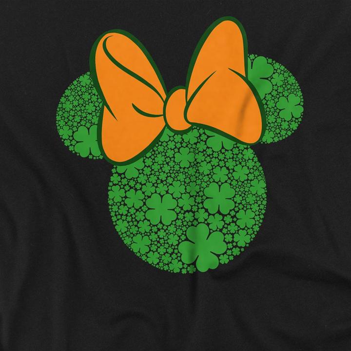 Actual product image Disney Unisex Adult Shamrock Ears Minnie Mouse St Patricks Day T-Shirt (L)