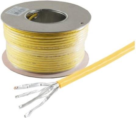 Actual product image Shiverpeaks 75500-A+-100SSP Network Cable 100 mCat.7a Raw Cable+ S/FTP (S-STP) Yellow (S/FTP, CAT7a, 100 m)