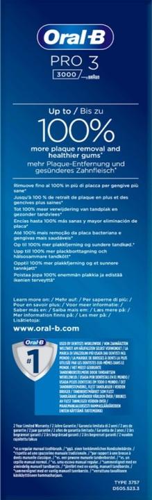 Actual product image Oral-B Pro 3 3000 (Oscillating toothbrush)