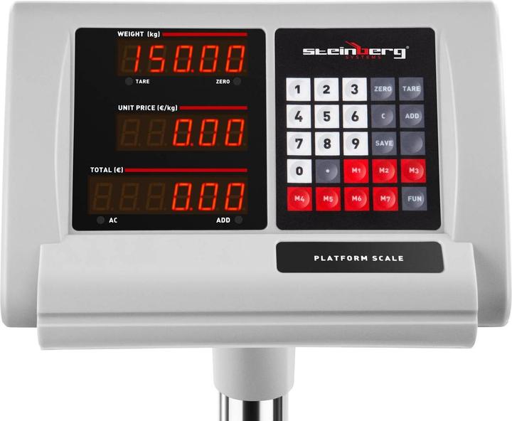 Produktbild Steinberg Plattformwaage Bodenwaage Paketwaage Industriewaage Präzisionswaage 150 kg/10 g