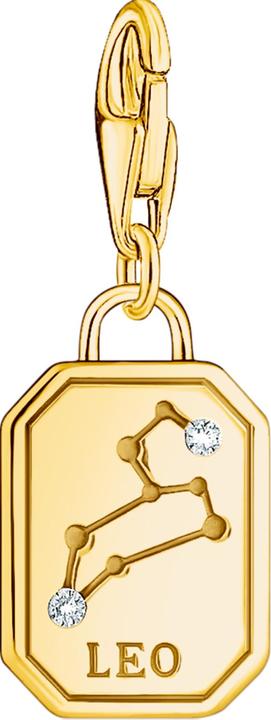 Produktbild Thomas Sabo Charm-Anhänger Sternzeichen Löwe mit Steinen vergoldet (925er Silber, 750 Gelbgold Vergoldung)