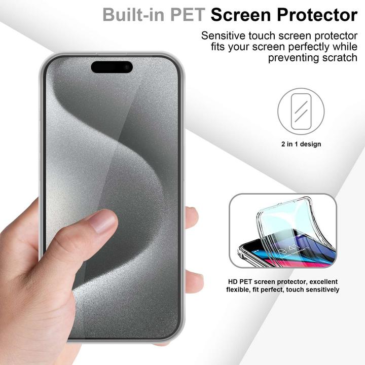 Actual product image Cadorabo Bumper Case for Apple iPhone 15 PRO TPU 360 Grad Case for Apple iPhone 15 PRO (Apple iPhone 15 Pro)
