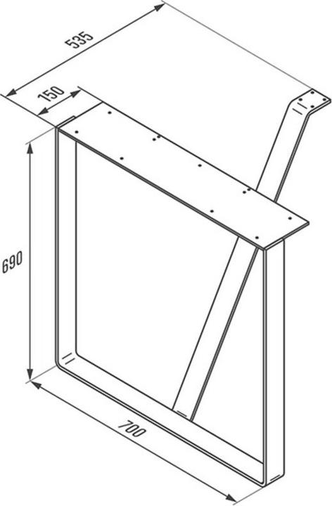 Actual product image Werkstarck Skids for free standing tables