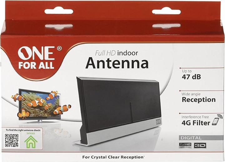 Produktbild One for All One-For-All DVB-T Full-HD Ant. SV-9385 (Zimmerantenne, 47 dB, DVB-T / -T2)
