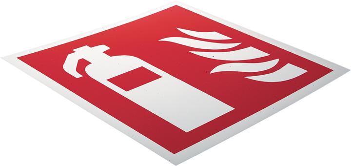 Image du produit Rs Pro Panneau de signalisation en plastique Extincteur Rouge/Blanc