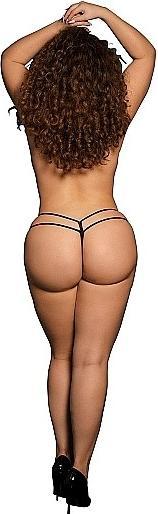 Immagine prodotto Le Désir Ella - Elastic Mesh Thong with Sliders and Golden Details - OSX (Taglia unica)
