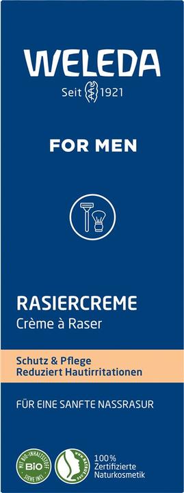 Label énergétique Weleda Rasiercreme (75 ml, Crème à raser, Gel de rasage)