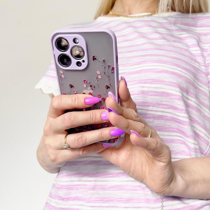 Produktbild Hurtel Design Case für iPhone 12 Pro Flower Case hellblau (Apple iPhone 12 Pro)