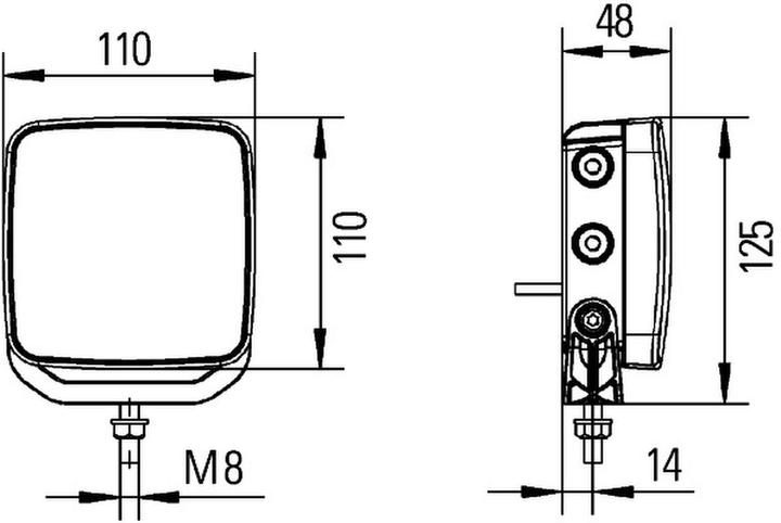 Actual product image Hella Reversing light LED Repulse Pro 12/24V pendant upright surface-mounted