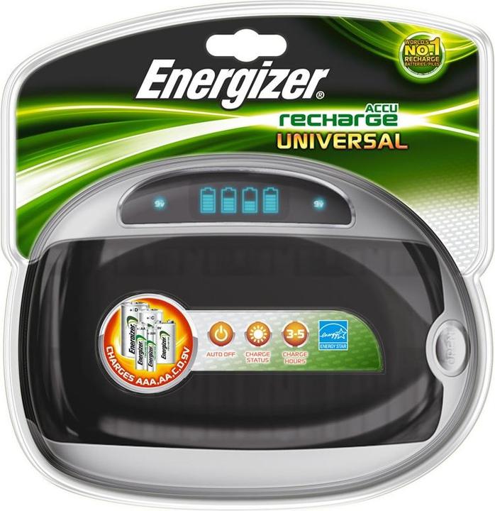 Produktbild Energizer Recharge Universal (1 Stk., 9V Block, AA, AAA, D, 2300 mAh, Ladegerät ohne Akku)