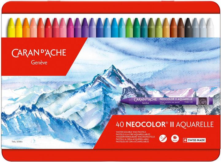 Produktbild Caran d'Ache Neocolor II Aquarelle Metallschachtel (Mehrfarbig, 40 x)