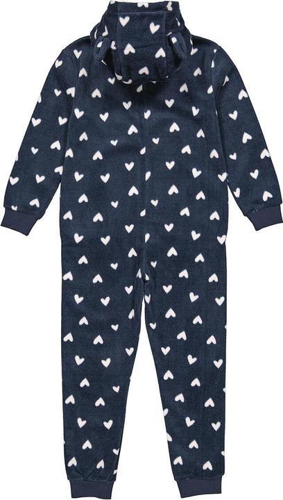 Produktbild La Redoute Collections Fleece-Overall mit Herzmuster und Kapuze (140)