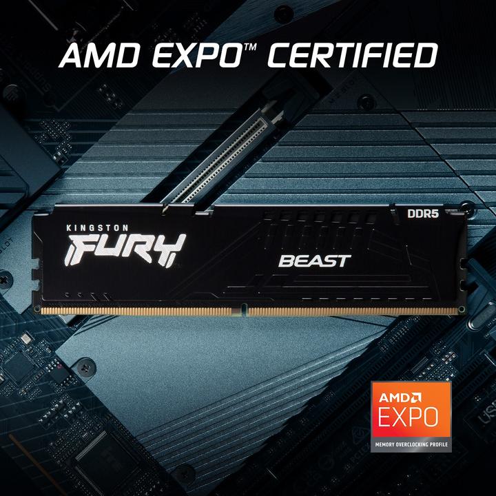 Actual product image Kingston Fury Beast (1 x 16GB, 5600 MHz, DDR5 RAM, DIMM)
