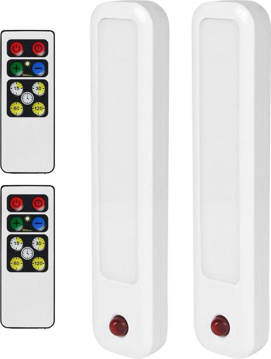 Immagine prodotto Benson Electric Set di 2 strisce luminose a LED, a batteria, bianco caldo, dimmerabili, con timer (Bianco caldo, 21.50 cm, Interno)