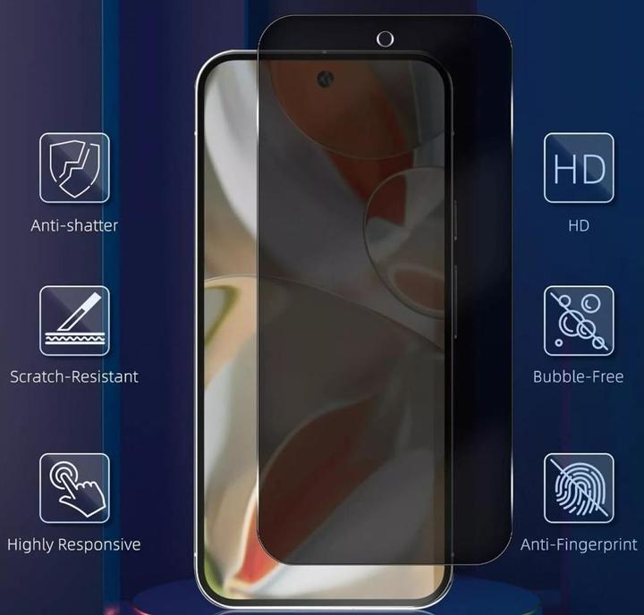 Actual product image Screenguard Privacy Screen Google Pixel 9 Screen Protector armoured glass (1 Piece, Google Pixel 9)