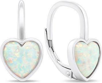 Produktbild Brilio Silver - Romantic silver earrings with synthetic opals EA388W
