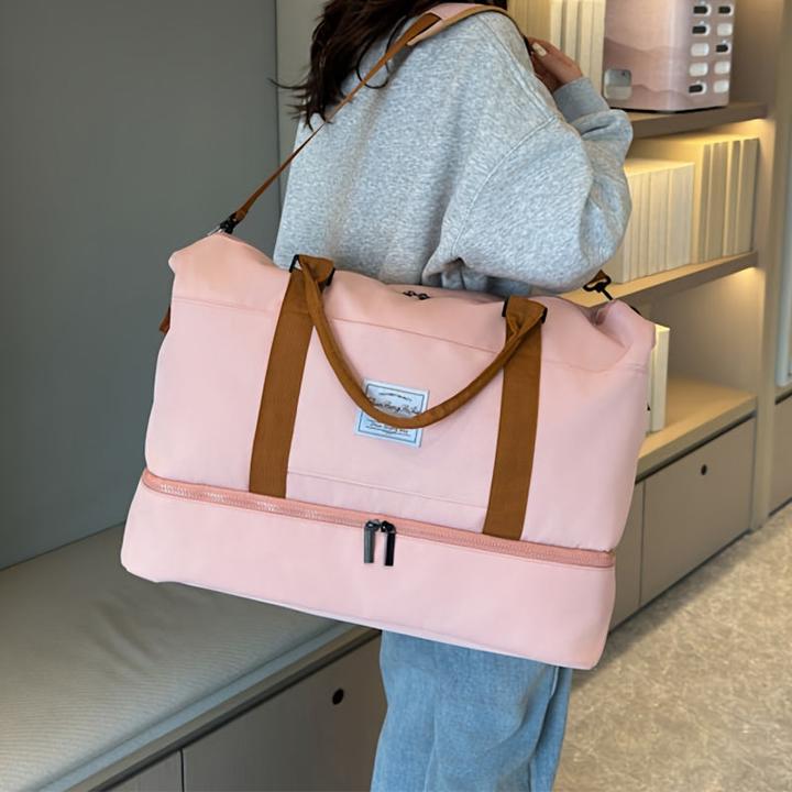 Image du produit Only-Bags.Store Set de 2 sacs de voyage avec trousse de toilette, grande capacité Crossbody Weekender Overnight Bag (55 l)
