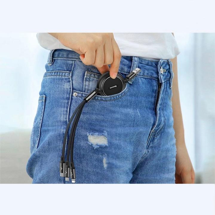 Image du produit Baseus 3in1 extendable cable (1.20 m, USB 3.2 Gen 1)