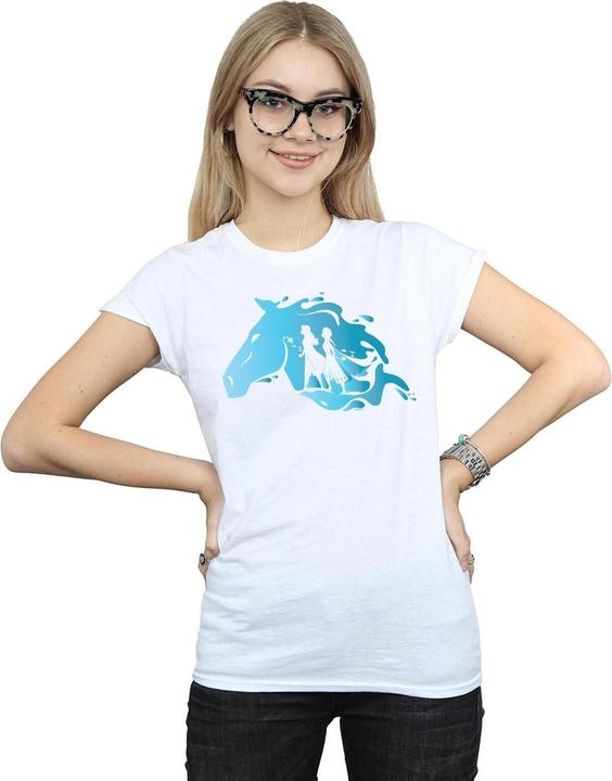 Actual product image Disney Womens/Ladies Frozen 2 Nokk Silhouette Cotton T-Shirt (L)