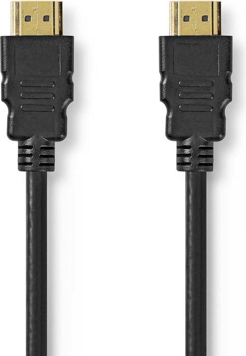 Nedis Ultrahochgeschwindigkeit 2m HDMI-Kabel mit Ethernet, vergoldet (Schwarz) unterst&uumltzt: 8K bei 60H (2 m, HDMI)