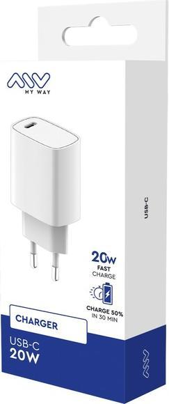 Produktbild My Way Myway Chargeur Secteur Pd 20w Type C Blanc (20 W)