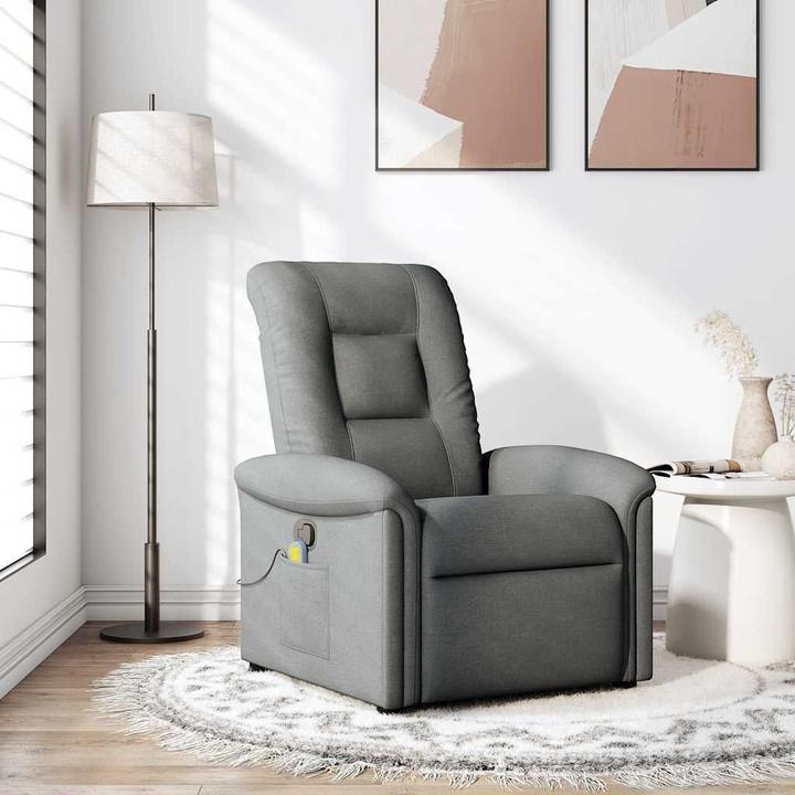 Produktbild VidaXL Massagesessel Dunkelgrau Stoff Massage TV-Sessel