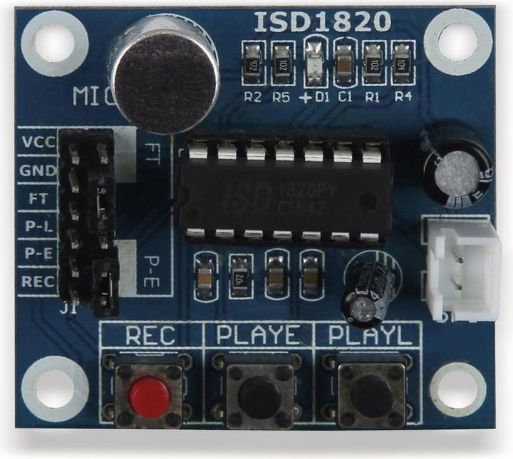 Actual product image Joy-it SBC-SOUNDMODULE - Audio Module - Black - Red - Silver - White - 37 mm - 43 mm -