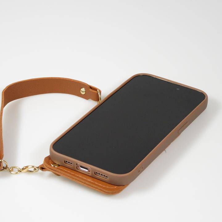 Actual product image PhoneLook Coque Silicone soft touch avec pochette à cartes ou argent en cuir et lanière intégrée (Apple iPhone 14 Pro)