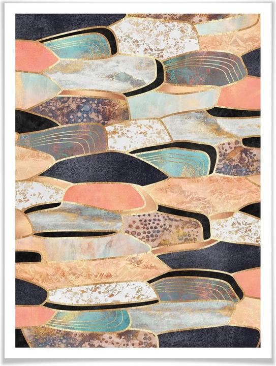 Actual product image Trenddeko Golden stones (80 x 100 cm)