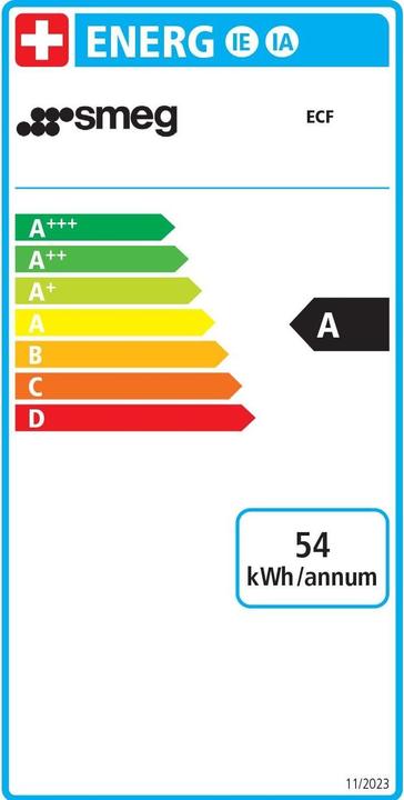 Label énergétique Smeg ECF02CREU (Prise UE)