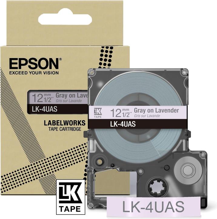 Epson Soft Purple/Gray 12mm LK-4UAS (1.20 cm, Violet)