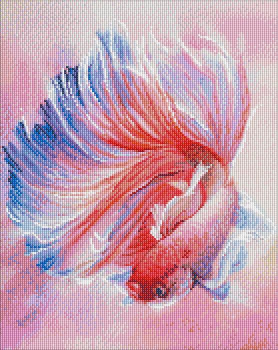 Produktbild Ideyka Diamond Painting - Hahnenfisch mit Rahmen