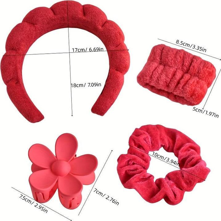 Immagine prodotto Alopini Set di 6 pezzi/set di fascia per capelli SPA, fascia per capelli spa, braccialetto di velluto con
