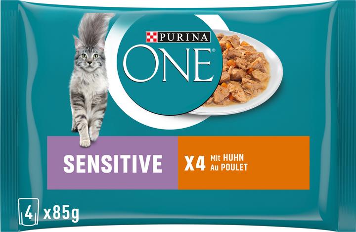 Produktbild Purina ONE Sensitive (Adult, 4 Stk., 340 g)