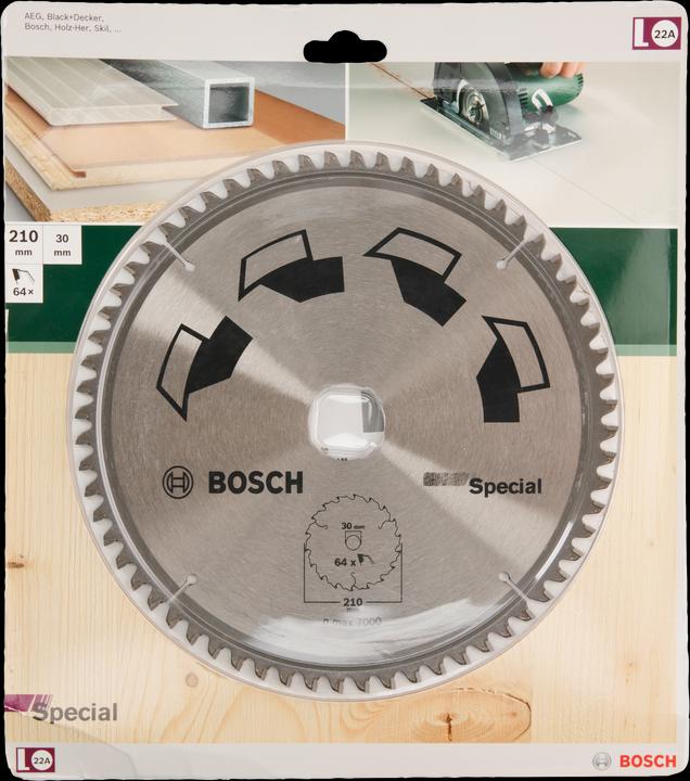 Produktbild Bosch Zubehör Kreissägeblatt SPECIAL D= 210 mm Bohrung= 30 mm Z= 64