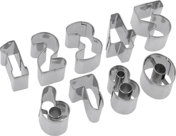 Actual product image Westmark Numbers cookie cutter set 9 pcs
