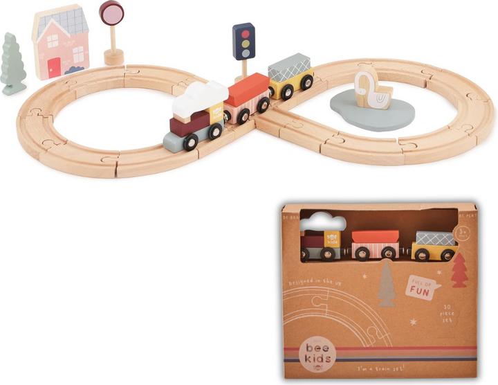 Actual product image Just Bee Kids Wooden Kids Train Set (FSC)