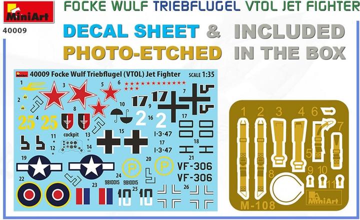 Actual product image Mini art Focke Wulf Triebflugel (VTOL) Jet Fighter
