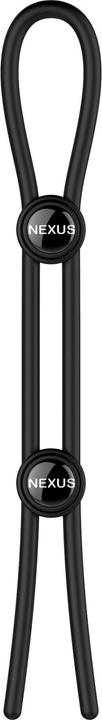 Actual product image Nexus Forge - Double Adjustable Penis Ring - Black (4 cm)