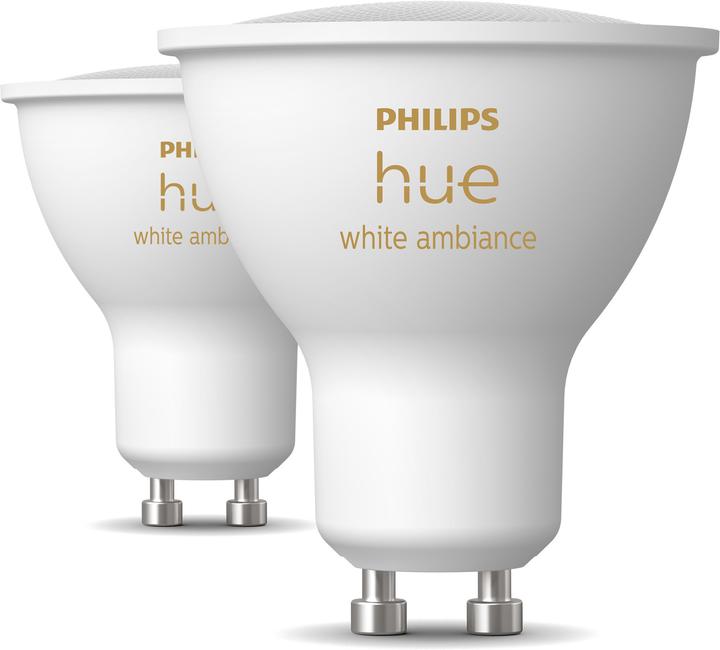 Produktbild Philips Hue White Ambiance (GU10, 4.20 W, 400 lm, 2 x, E)
