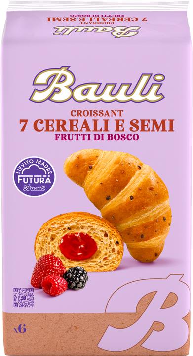 Immagine prodotto Bauli Croissant - Frutti di bosco - 7 cereali - 6 pezzi (6 pz., 320 g)