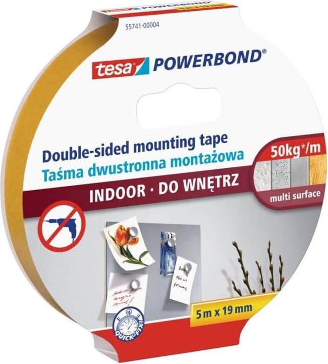 Produktbild tesa doppelseitiges Schaumstoff-Montageband 19 mm für den Innenbereich 5 m - H0807301 (19 mm)