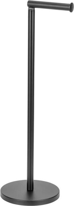 Actual product image Wenko Stand toilet roll holder 2 in 1 black with toilet roll holder, space-saving