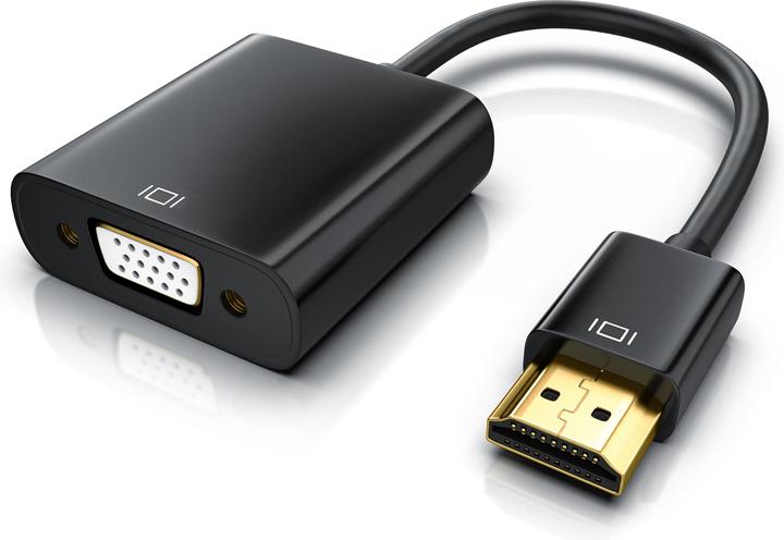 Produktbild CSL HDMI Typ C (Mini) zu VGA & 3,5mm-Klinke, Full HD Mini HDMI auf VGA Video/Audio Adapter (VGA, 10 cm)