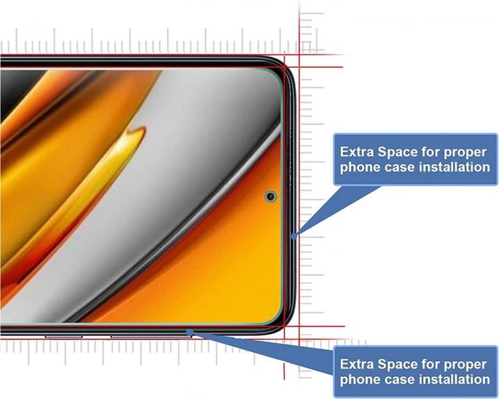 Produktbild Screenguard Xiaomi Poco F3 Panzerglas Schutzfolie Case Friendly Design (1 Stück, Xiaomi Poco F3)