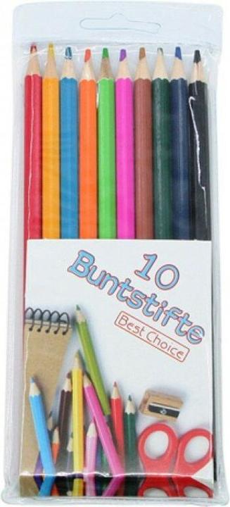 Produktbild Best Choice Buntstifte 10er Pack angespitzt i.Polybeutel 19cm (Transparent, 10 x)