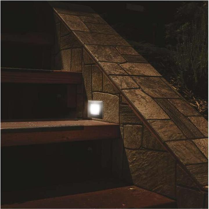 Image du produit Emos Luminaire LED pour escalier - encastré 80×80 1,5W neut. blanc IP65 (65 lm)
