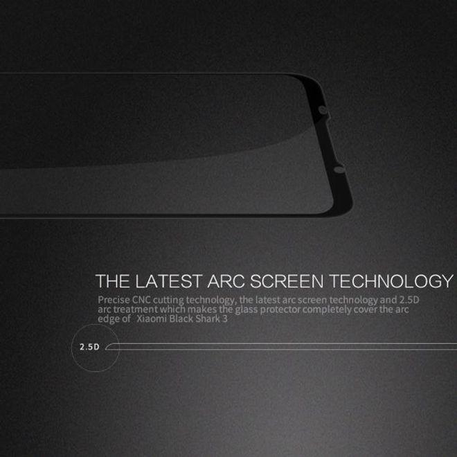 Actual product image Nillkin CP+ Pro protective glass screen protector (1 Piece, Xiaomi Black Shark 3)