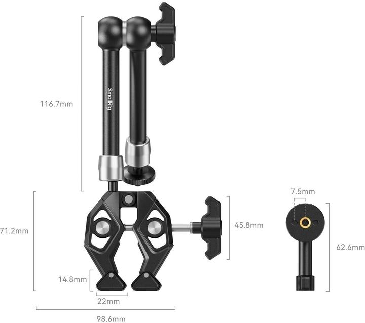 Actual product image SmallRig Crab clamp with Magic Arm (Various video accessories)