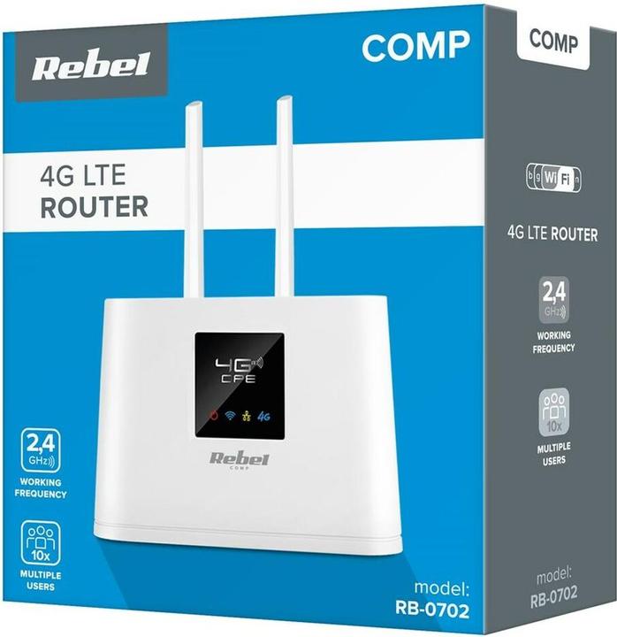 Produktbild Rebel RB-0702 WLAN-Router Einzelband (2 4GHz) 3G 4G